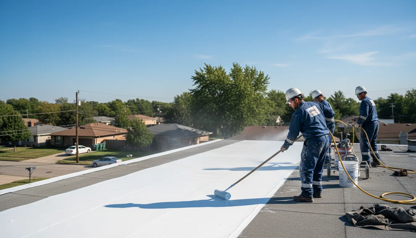 Commercial roof coating in Ellisville, IL near me